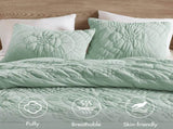 3-Piece King Comforter Set,Sage B035P408733