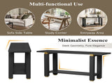U_Style 62.9" Modern Minimalist Console Table, Solid Wood Entryway Sofa Table with Metal Accents, N711P289140B