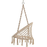 ZNTS Swing Chair Handmade Macrame Swing Hammock Chair with Stand 17162944