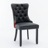 Furniture, Modern, High-end Tufted Solid Wood Contemporary PU and Velvet Upholstered Dining Chair 94894593