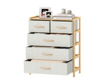 Bamboo 5-Drawer Storage Dresser with Anti-Tipping Kit for Bedroom Closet Living Room 62925610