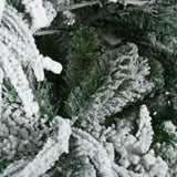 7.5FT Pre-Lit Spruce Snow Flocked Christmas Tree, Artificial Hinged Xmas Tree with 350 Multi-Color 28786227