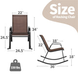 2 PCS Metal Patio Rocking Chair 62017621