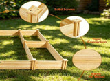 Solid Fir Wood Raised Garden Bed, 5-in-1 Combined Planting Planter Box with Dovetail Joints, 98797104