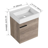 18 inch Bathroom Vanity With Top, Small Bathroom Vanity And Sink W999P149895