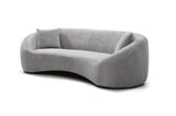 93.31" Minimalist Curved Sofa, 3 Seater, Chenille Fabric Upholstered Sofa, Tight Curved Back W2664P179336