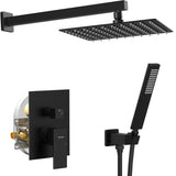Male NPT Matte Black System, Faucet Set for Bathroom Fixtures with 10 Inch Rain T3177P277449