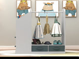 Kids Costume Organizer Costume RackKids ArmoireOpen Hanging Armoire Closet with Mirror-WHITE 47355127