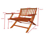 Foldable Patio Dining Set, 4 Folding Chairs, Indoor and outdoor universal, Teak W495P190465