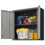 ZNTS Metal Wall-Mounted Tool Storage Cabinet with Locking Door and 1 Shelf 1 Opened Drawer for Garage 10688530