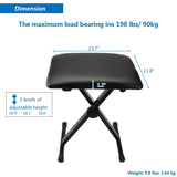X-type Keyboard Stand Adjustable Folding Piano Bench Stool Seat Black 89029603