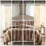 King 4PC Faux Fur Comforter Set B03596922
