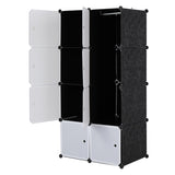 ZNTS 8 Cube Organizer Stackable Plastic Cube Storage Shelves Design Multifunctional Modular Closet 40658987