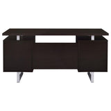 Cappuccino 2-drawer Floating Top Office Desk B062P145425