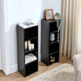 8-Tier Media Tower Rack, CD DVD Slim Storage Cabinet with Adjustable Shelves, Tall Narrow Bookcase W1781105106