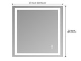 24x32" Frameless Tempered Mirror Dual LED Light Strips Front and Back LightingUnable ship on 08716242