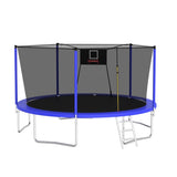 14FT Trampoline ,Sports Fitness Trampolines with Enclosure Net, Recreational Trampolines for Outdoor W1163120240