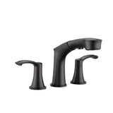 ZNTS Widespread Pull Out Sprayer Bathroom Faucet, 2-handle Bathroom Sink Faucet W1224P185045