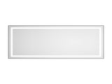 60 x 28 Inch LED Bathroom Mirror with Front and Backlight, Wall Mounted Vanity Mirror with Aluminum W2287P354857