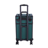 ZNTS 4-in-1 Draw-bar Style Interchangeable Aluminum Rolling Makeup Case-Dark Green 71811920