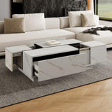 Rectangular Sliding Top Coffee Table with 2 Drawers and 2 Hidden Storage for Living Room 47.2" N735P250955K