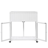 TOPMAX Patio 35.4''x17.7''x37.4'' Mini Wood Cold Frame, Compact 2 Doors Garden Greenhouse with N717P229026K