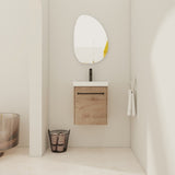 18'' Floating Wall-Mounted Vanity with Ceramic Sink & Soft-Close Cabinet Door, For Small W999P236339