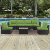 Cushion Covers for 7 Pcs Wicker Rattan Sectional Sofa, 14Pack Cushion Slipcovers Set W419P295491