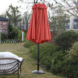 14.8 Ft Double Sided Outdoor Umbrella Rectangular Large with Crank W640140331