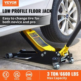 VEVOR 3 Ton Low Profile Aluminum Steel Racing Floor Jack Dual Pump Lift Car Auto T3342P309879