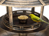 51*51*106cm Plastic Round Birdbath with Solar Light Bronze 28254494