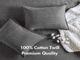 3PCS Full/Queen Twill Washed Comforter Set B035P341109