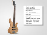44 Inch GIB 5 String H-H Pickup Laurel Wood Fingerboard Electric Bass Guitar 24572750