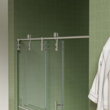 56"-60"W x 70"H Frameless Door, Sliding Door, Premium 5/16" Thick Tempered Glass W2011P198050