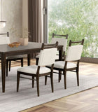 Modern Dark Walnut 2pc Side Chairs Upholstered Seat Polyester Rubber wood Dining Room Furniture B2741P320862
