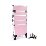 ZNTS 4 in 1 Aluminum Cosmetic Makeup Case Tattoo Box Pink 21663962