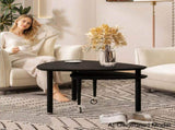 360 degree Rotatable modern Coffee Table for Living Room, solid wood legs with simply assemble W2899P372756