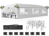 10x30ft Pop Up Canopy, Portable Instant Canopy Tent with 8 Sidewalls for 47765489
