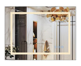 32x24inch Glossy Brushed Silver 3000-6000K LED Bathroom Mirror With Lights,Anti-Fog Dimmable Lighted GL-W2091126985