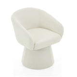 Modern 360&deg Swivel Accent Chair, Boucle Upholstered, Comfy Barrel Chair for Living Room, Bedroom & N765P292088W