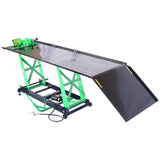Air Hydraulic Motorcycle Lift, 1000 Lb. Capacity Mobile ATV/Motorcycle Lift Table, Heavy Duty W465P176240