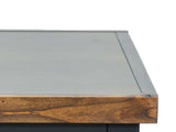 24 inch Side Table, No Assembly Required, Black and Whiskey Finish B108P160148