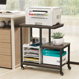 3-layer gray edge table with wheels 19688643
