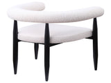 Notting Cream Boucle Upholstered Dining Arm Chair B062P299819