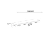 Madison 6-Piece Floating Wall Shelves Set, Wood Wall Mounted Display Shelves for Home Decor and B128P611063