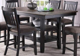 ZNTS 1pc Cunter Height Dining Table Dark Coffee Finish Kitchen Breakfast Dining Room Furniture Table w 2x B01183547