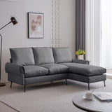 81"Modern Sectional Technical leather L-Shaped Sofa Couch with Reversible Chaise Lounge 94475879