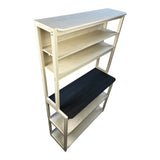 39.37" White and Black color 5-Tier Bakers Rack for Kitchen with Storage, Coffee Bar, Kitchen W1412P230435