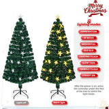 7ft pre-assembled Christmas tree, artificial Christmas tree with fir branches, color-changing fiber 49424331