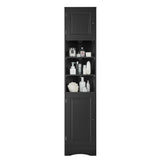 ZNTS Multi-Functional Corner Cabinet Tall Bathroom Storage Cabinet with Two Doors and Adjustable Shelves, WF530911AAB